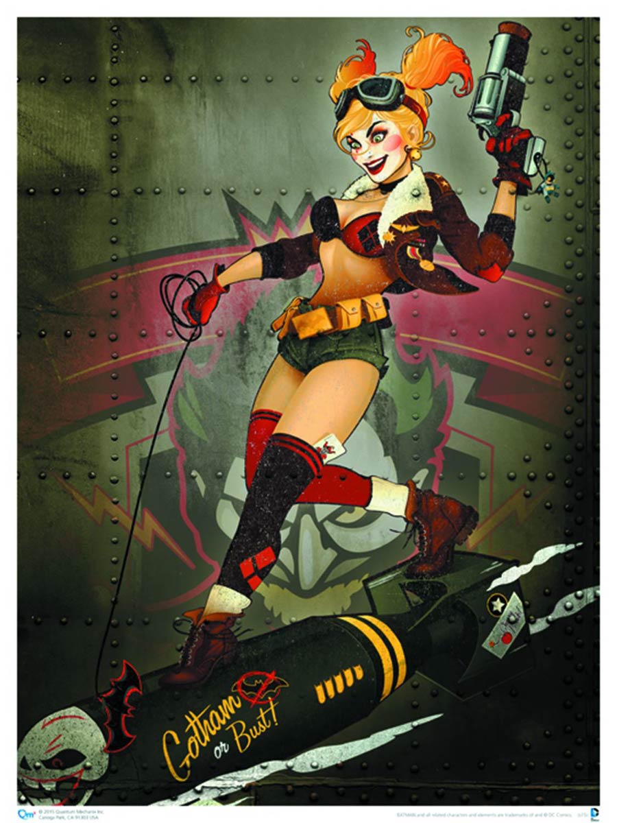 DC Bombshells Gotham Or Bust Harley Quinn Art Print