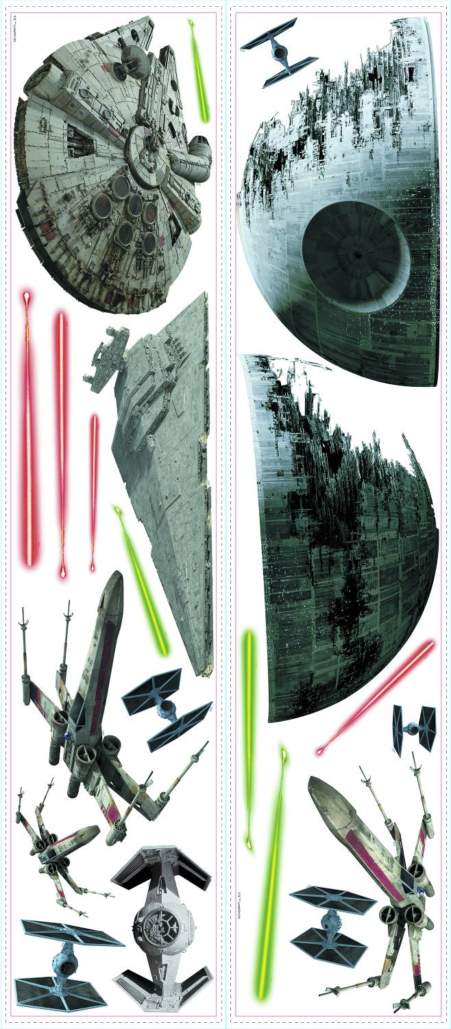 Star Wars Classic Space Ships Wall Decal