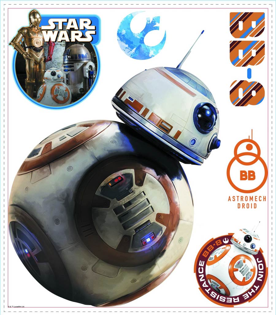 Star Wars Episode VII The Force Awakens BB-8 Giant Wall Decal