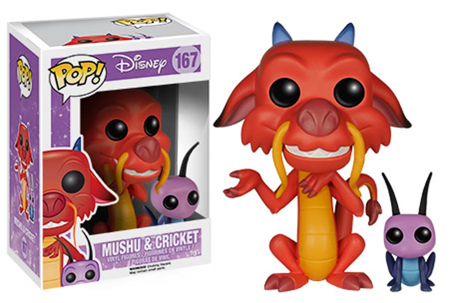 POP Disney 167 Mulan Mushu And Cricket Vinyl Figure
