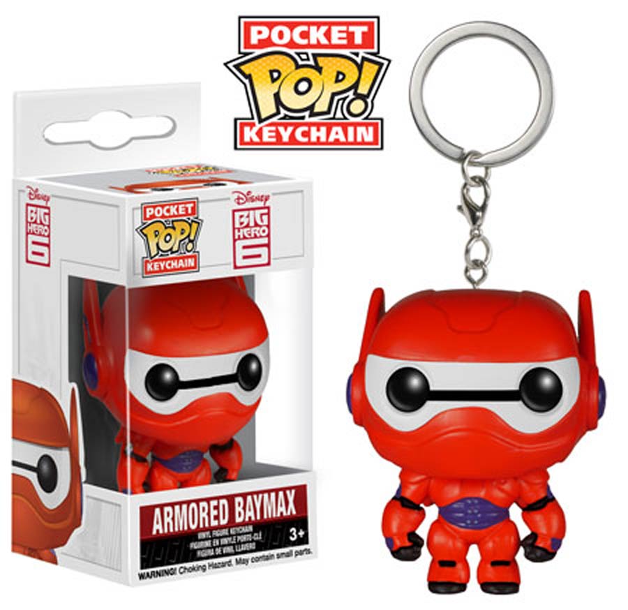 POP Big Hero 6 Armored Baymax Vinyl Figure Pocket Keychain