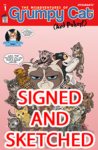 Grumpy Cat #1 Cover P Save Whiskers Rescue Orgnanization Exlusive Ken Haesar Variant Cover Signed & Sketched By Ken Haesar