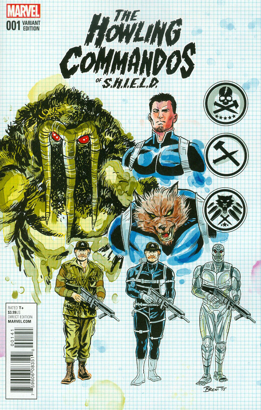Howling Commandos Of S.H.I.E.L.D. #1 Cover E Incentive Design Variant Cover
