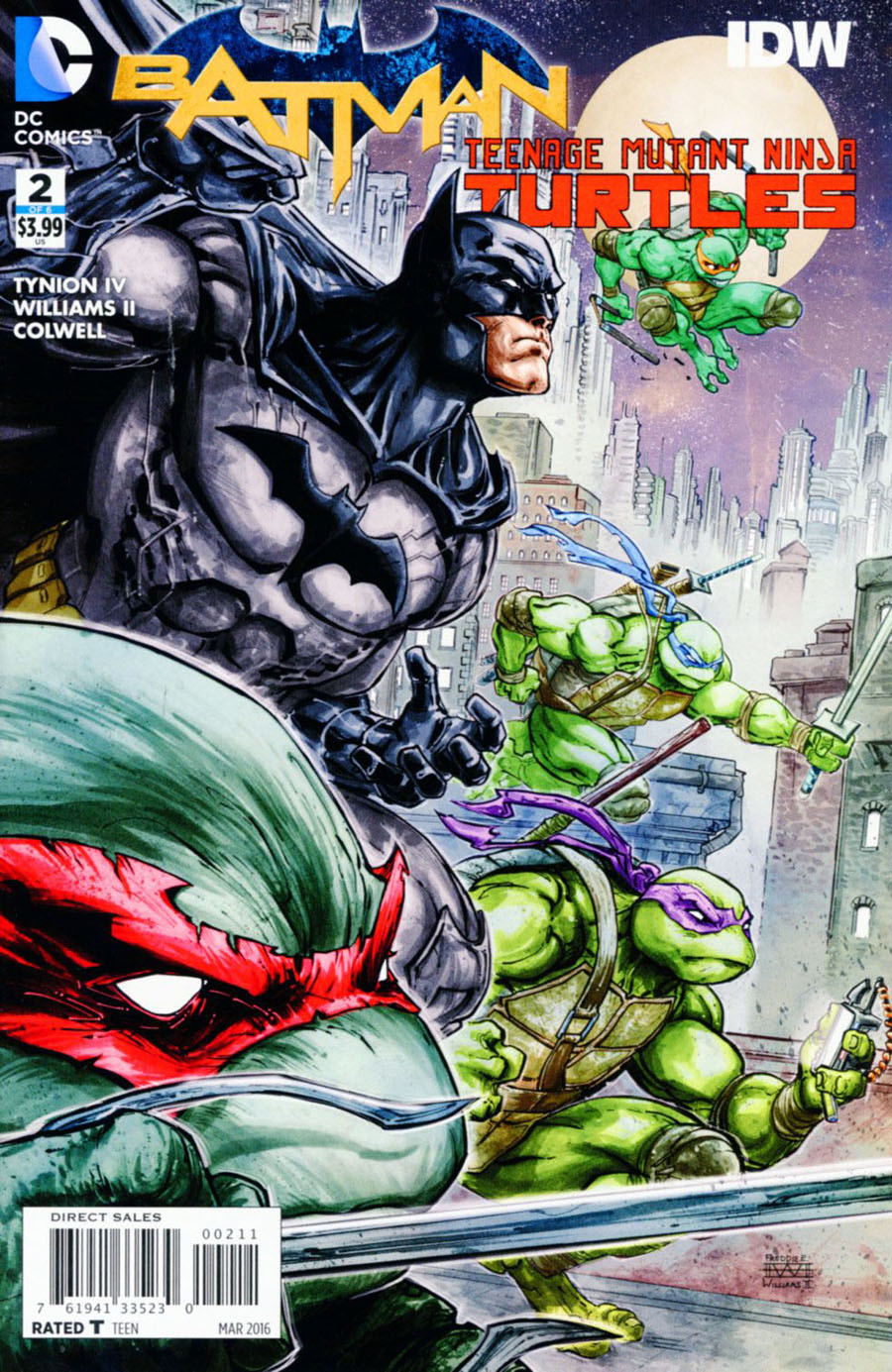 Batman Teenage Mutant Ninja Turtles #2 Cover A 1st Ptg Regular Freddie E Williams II Cover