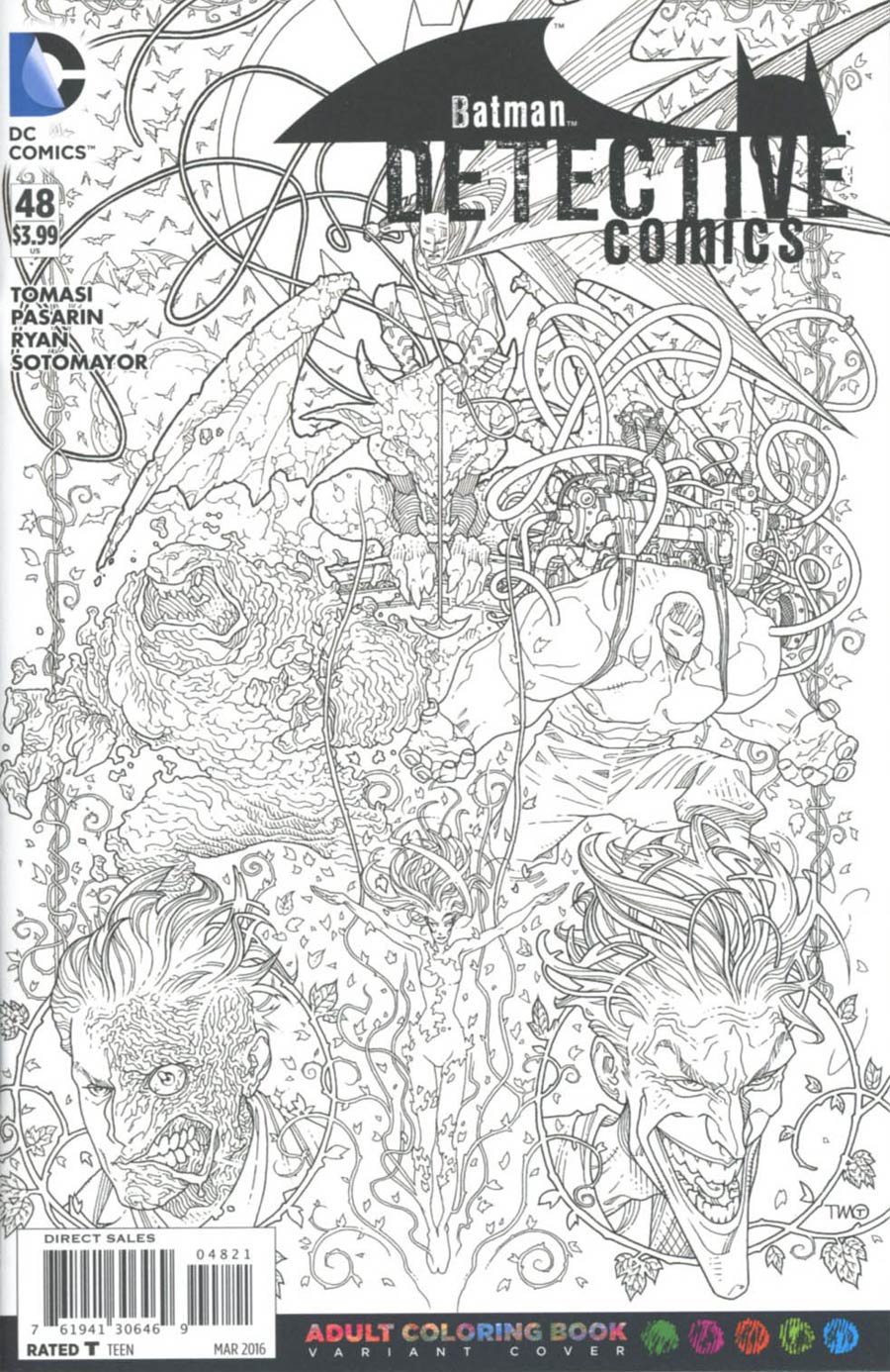 Detective Comics Vol 2 #48 Cover B Variant Timothy Green II Adult Coloring Book Cover