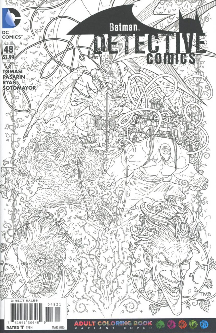 Detective Comics Vol 2 #48 Cover B Variant Timothy Green II Adult Coloring Book Cover