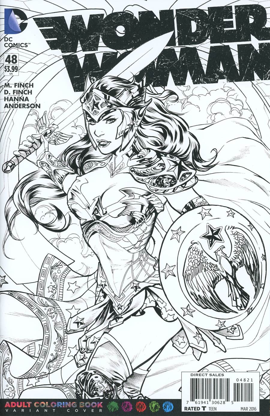 Wonder Woman Vol 4 #48 Cover B Variant Emanuela Lupacchino Adult Coloring Book Cover