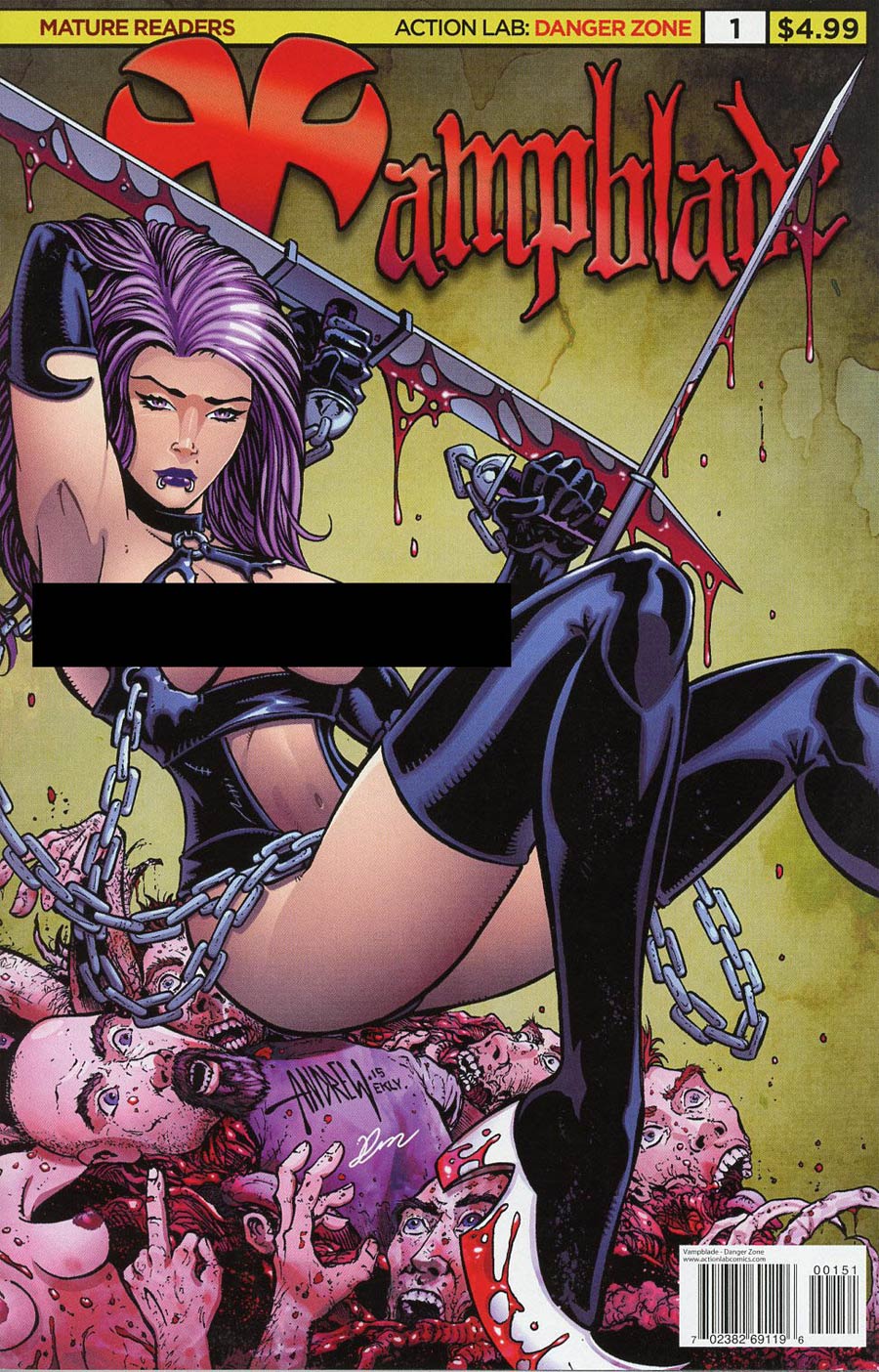 Vampblade #1 Cover E Variant Andrew Mangum 90s Cheesecake Risque Color Cover