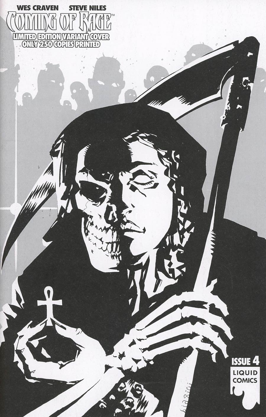 Wes Cravens Coming Of Rage #4 Cover D Variant Francesco Biagini Ultra-Rare Black & White B Cover