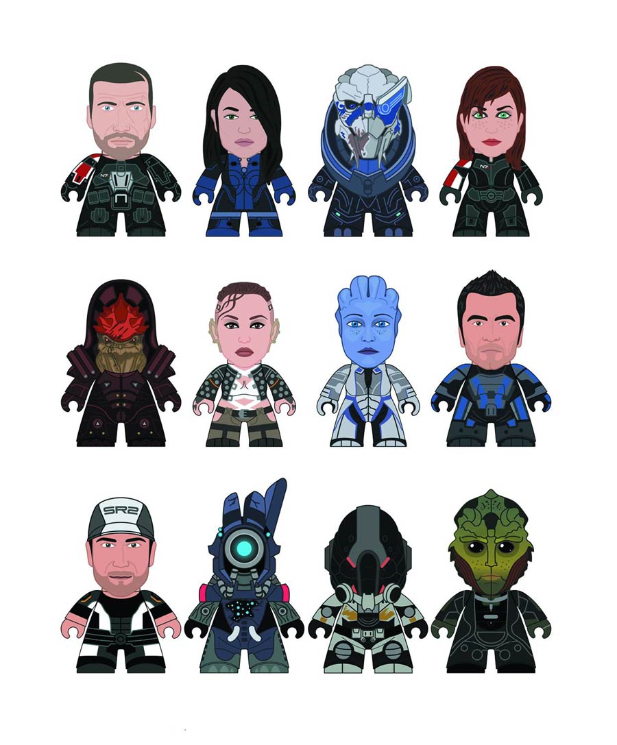 Mass Effect Normandy Collection Titans Mini Figure Blind Mystery Box 20-Piece Display