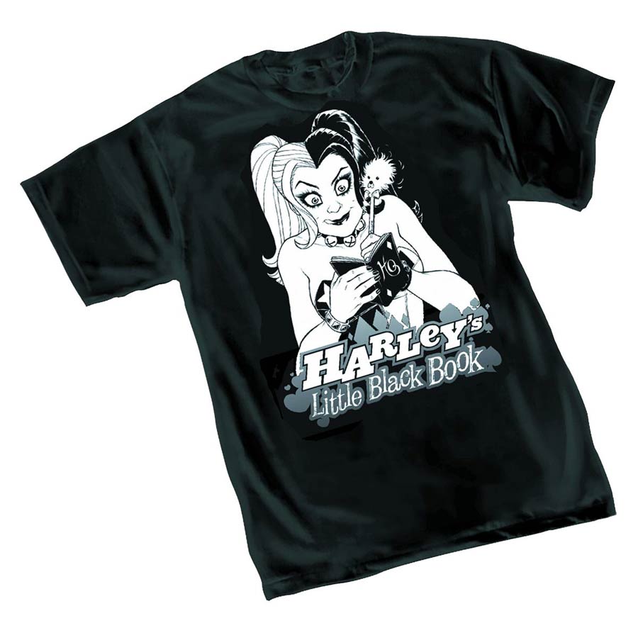 Harleys Little Black Book By Amanda Conner T-Shirt Large
