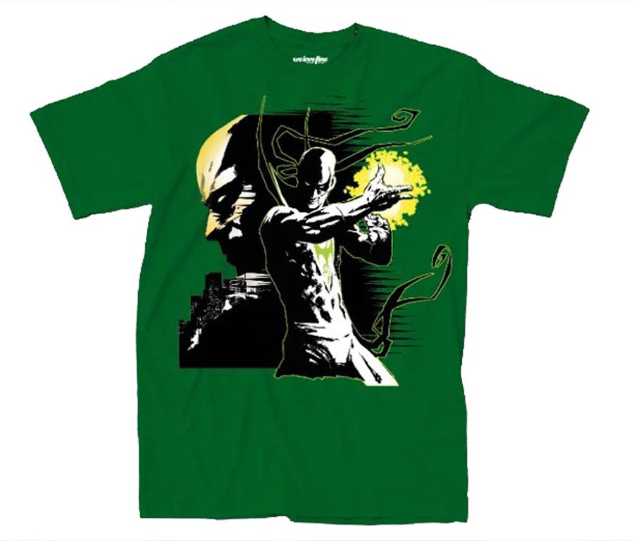 Marvel Iron Fist Martial Art Green T-Shirt Large