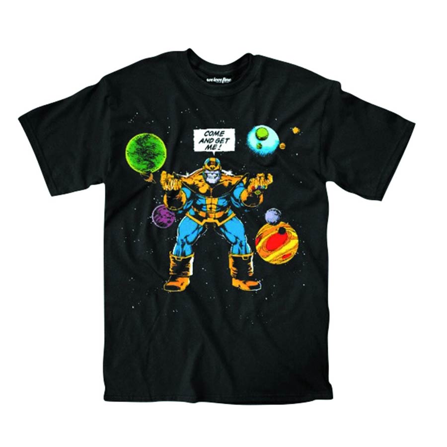 Thanos Come & Get Me Previews Exclusive Black T-Shirt Large