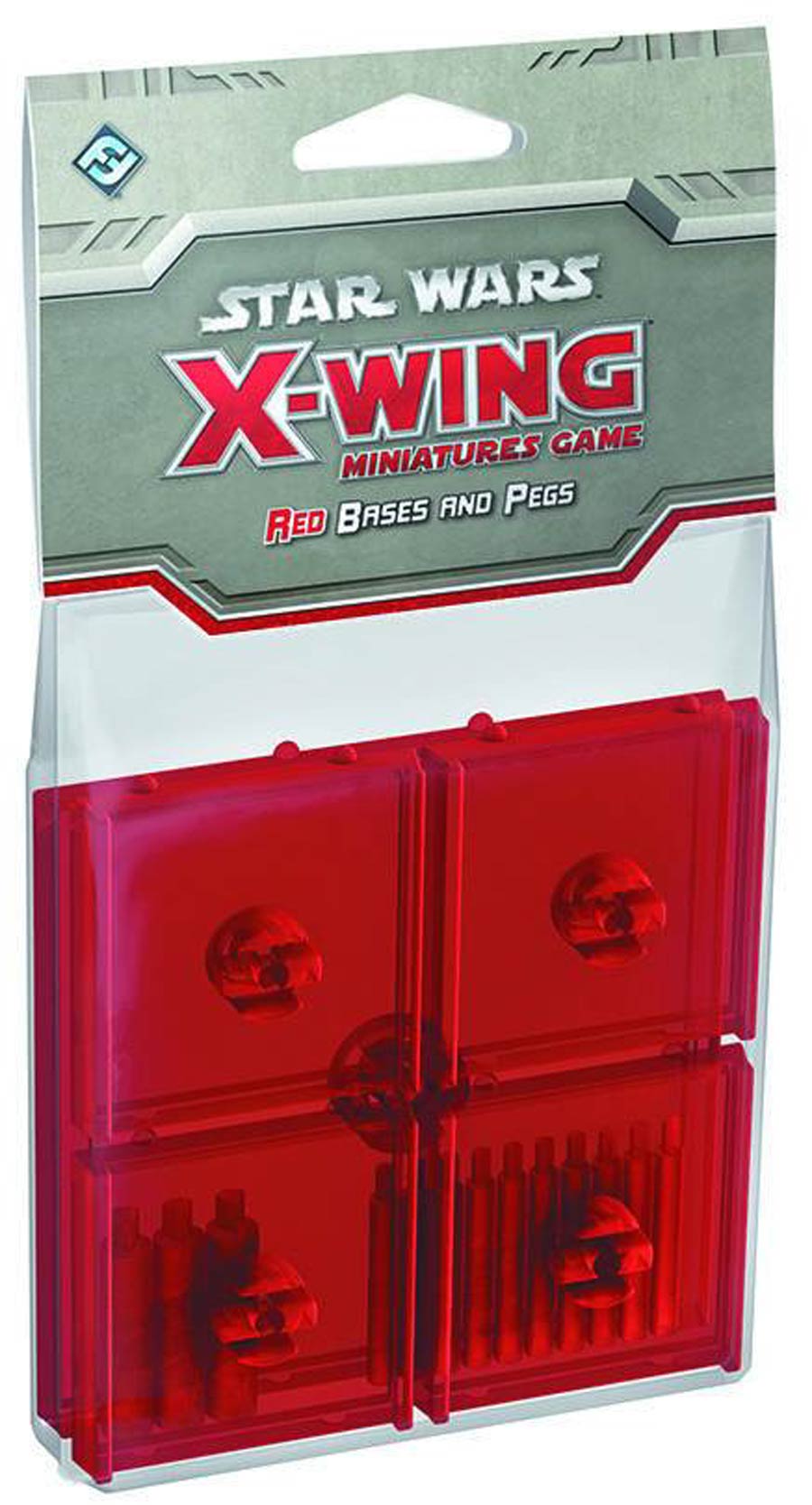 Star Wars X-Wing Miniatures Game Base And Pegs Pack - Red