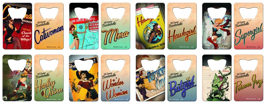 DC Bombshells Credit Card Bottle Opener 48-Piece Display