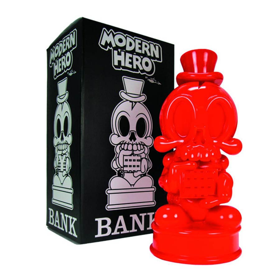 Modern Hero 18-Inch Red Coin Bank