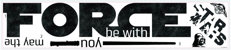 Star Wars Classic Wall Decal - May The Force