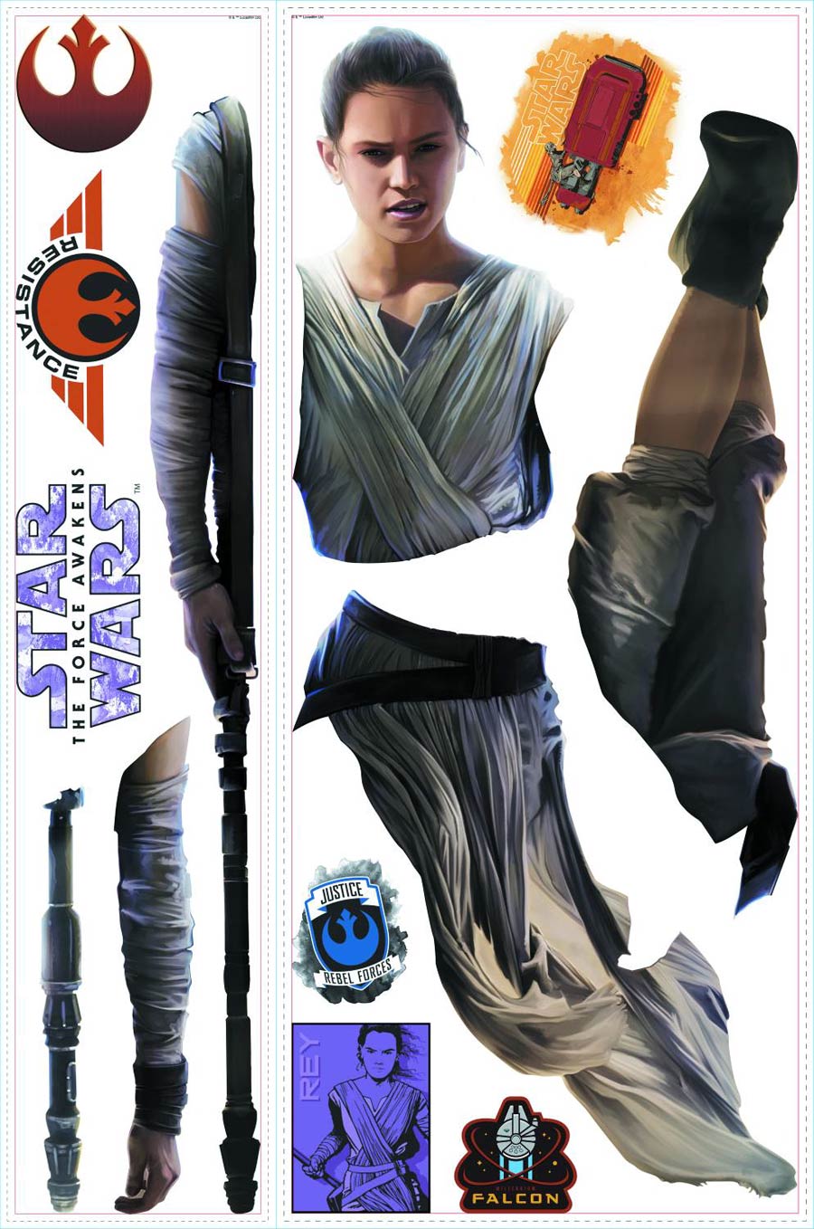 Star Wars Episode VII The Awakens Wall Decal - Rey Giant