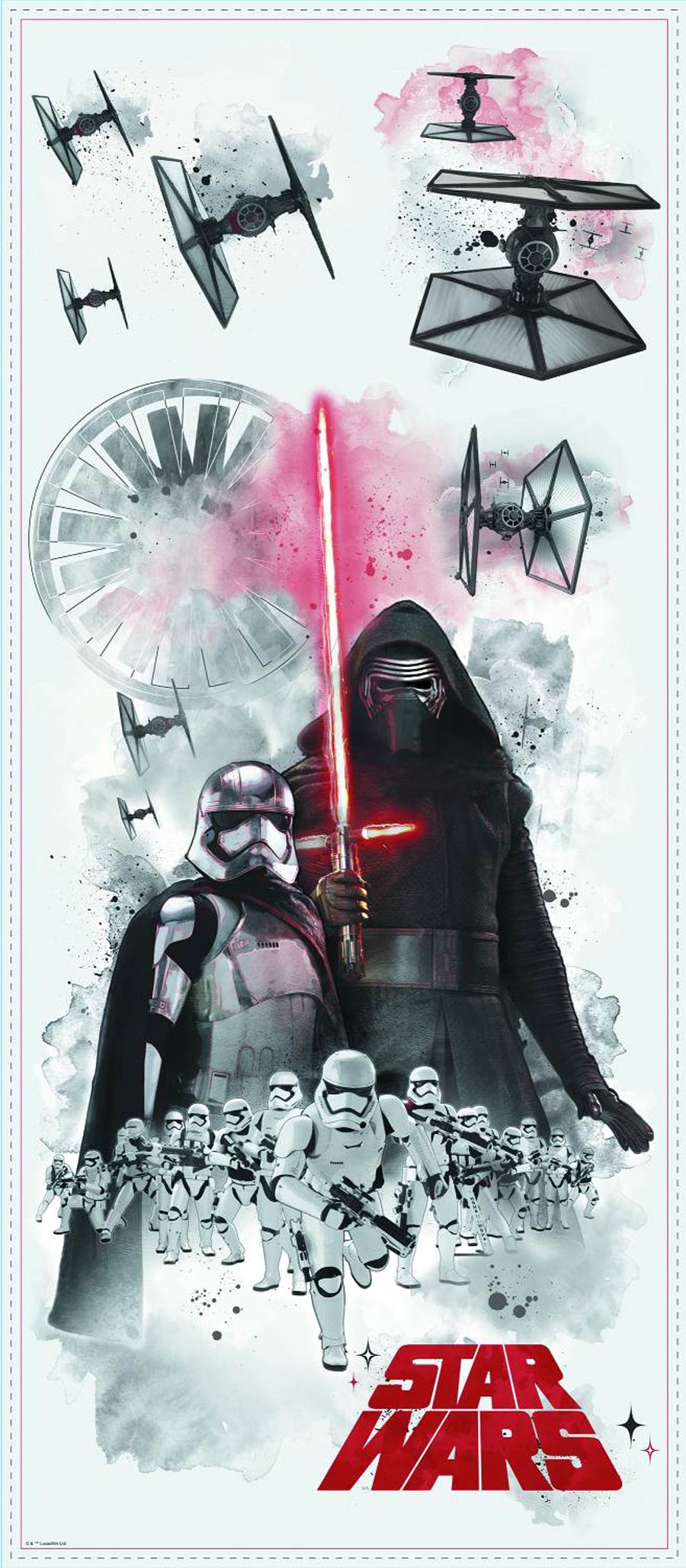 Star Wars Episode VII The Awakens Wall Decal - Villains Burst