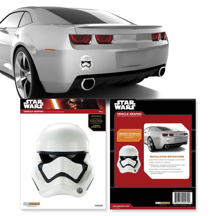 Star Wars Episode VII The Force Awakens Decal - First Order Stormtrooper Helmet