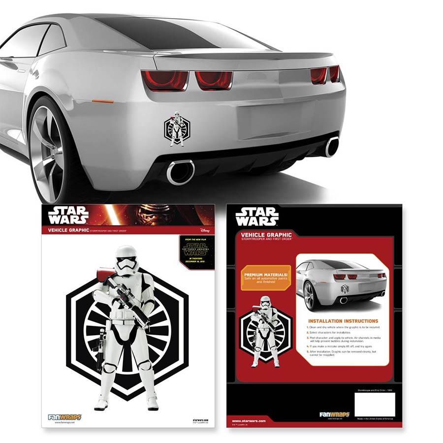 Star Wars Episode VII The Force Awakens Decal - Stormtrooper & First Order Symbol