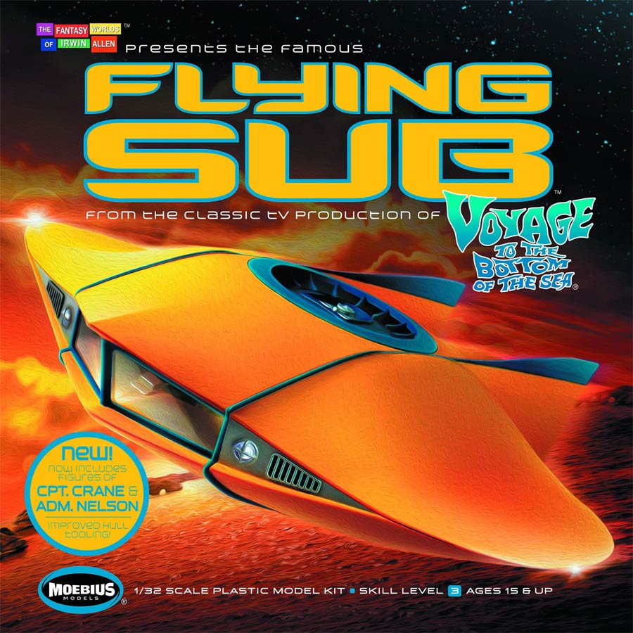 Voyage To The Bottom Of The Sea Flying Sub 1/32 Scale Model Kit New Edition