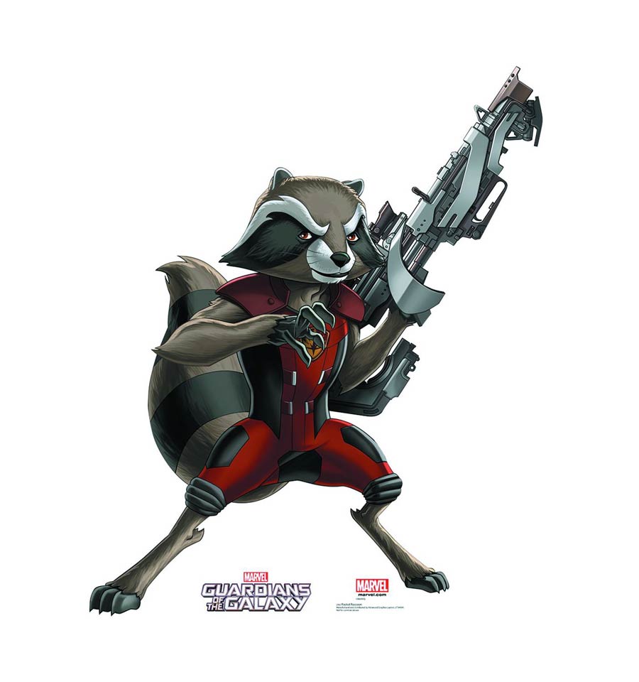 Guardians Of The Galaxy Animated Life-Size Stand-Up - Rocket Raccoon