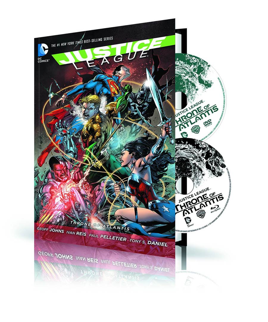 Justice League (New 52) Vol 3 Throne Of Atlantis HC Book & Blu-ray DVD Set