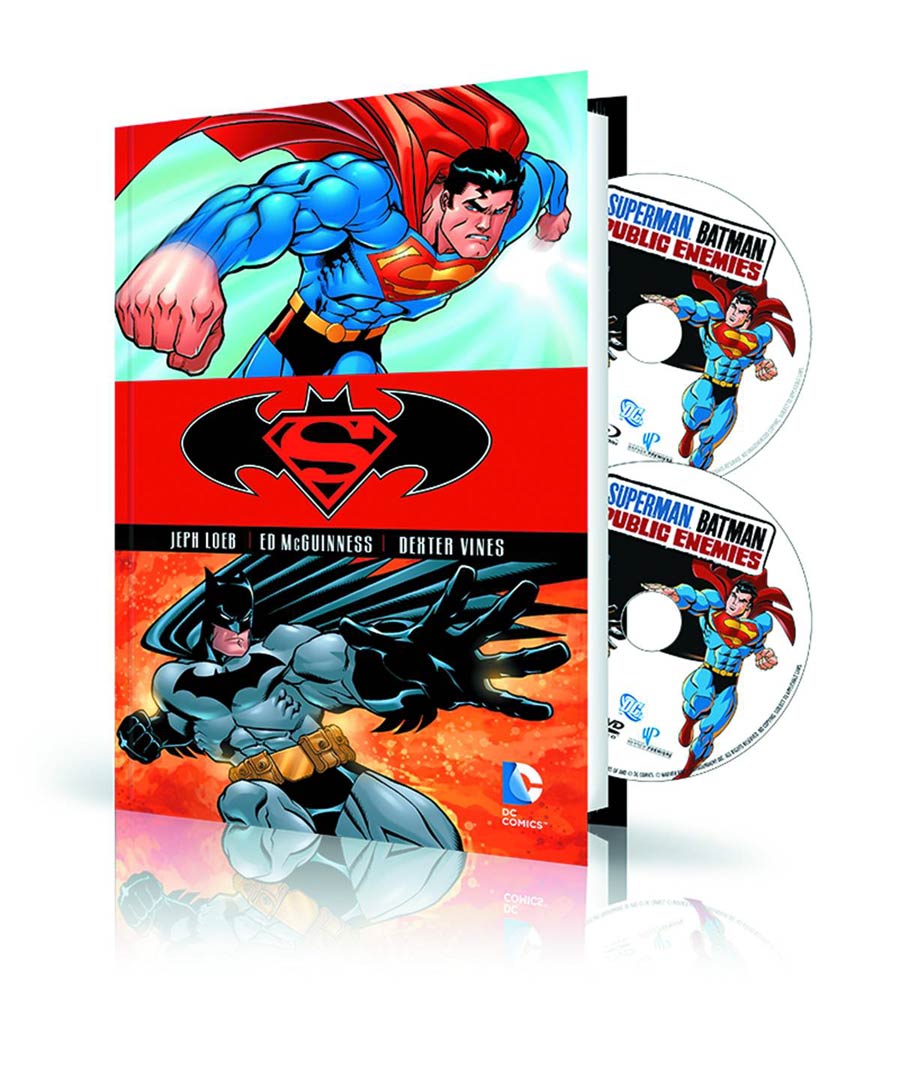 Superman Batman Vol 1 Public Enemies HC Book & Blu-ray DVD Set