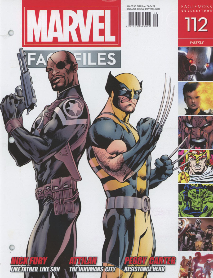 Marvel Fact Files #112 Nick Fury & Wolverine