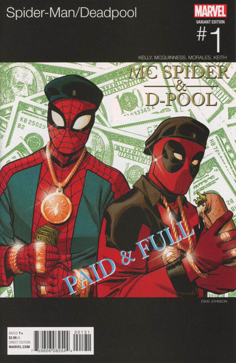 Spider-Man Deadpool #1 Cover B Variant Dave Johnson Marvel Hip-Hop Cover