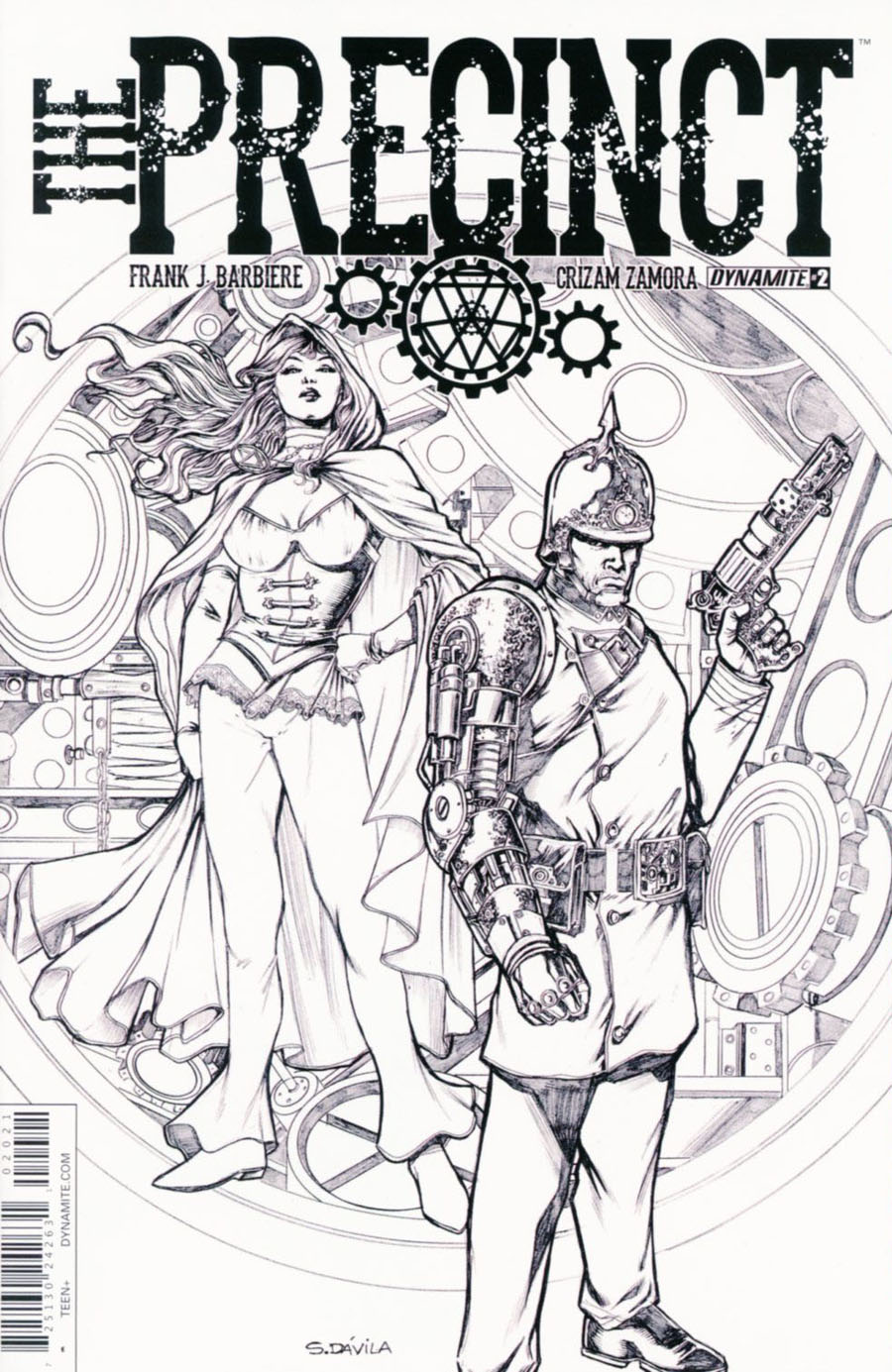 Precinct #2 Cover B Incentive Sergio Fernandez Davila Black & White Cover