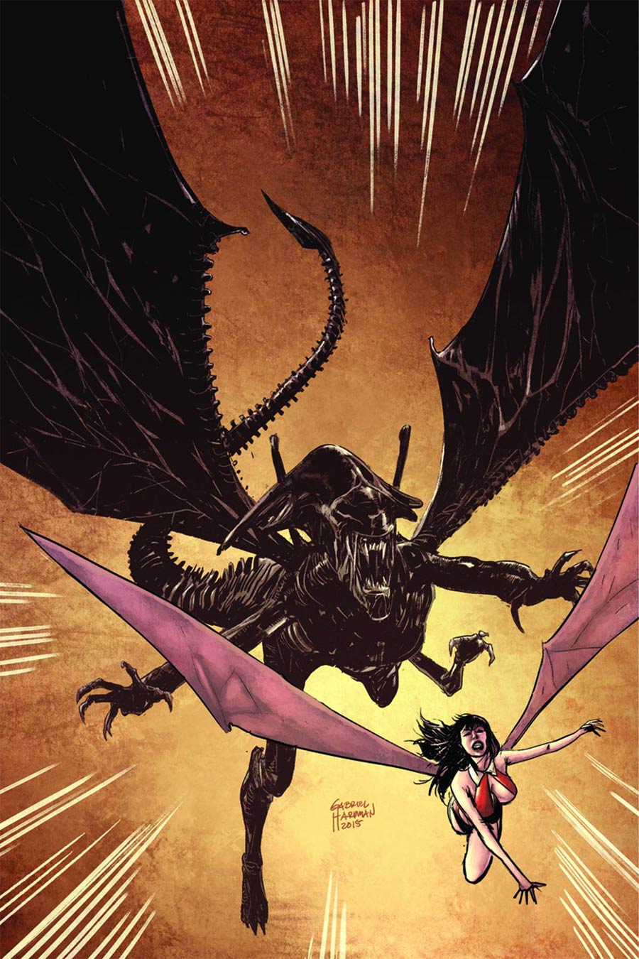Aliens Vampirella #5 Cover C Rare Gabriel Hardman Virgin Cover