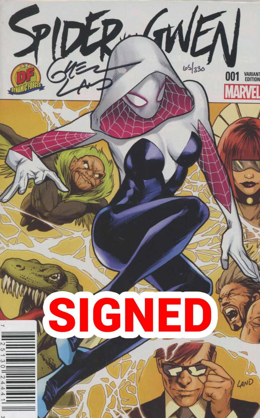 Spider-Gwen Vol 2 #1 Cover K DF Exclusive Greg Land Variant Cover Signed By Greg Land