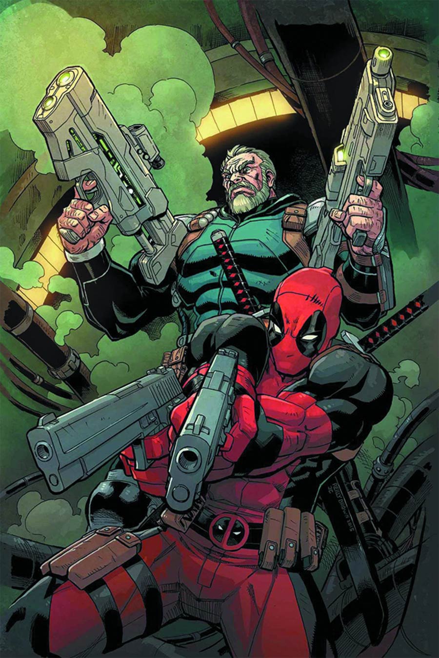 Deadpool And Cable Split Second #1 Cover D DF Ultra-Limited Blood Red Signature Series Signed By Fabian Nicieza