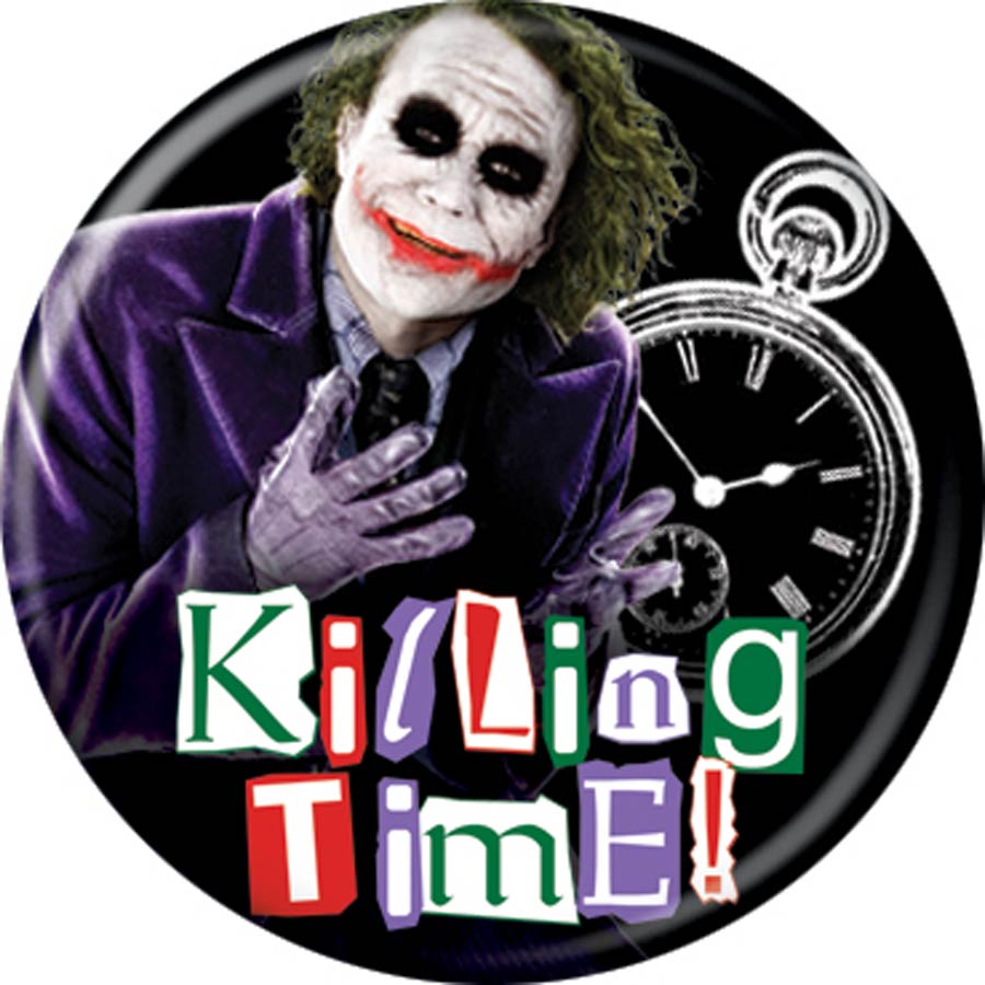 DC Comics 1.25-Inch Button - Heath Ledger Joker Killing Time (84830)