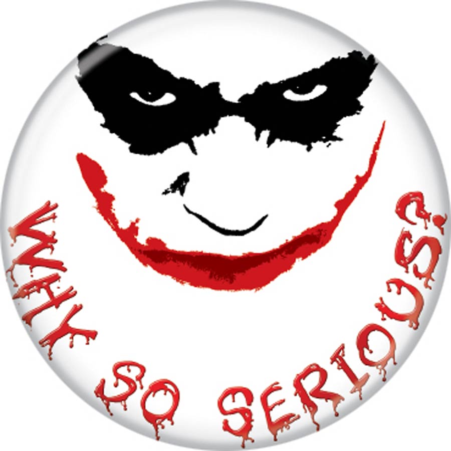 DC Comics 1.25-Inch Button - Heath Ledger Joker Why So Serious Red (84842)