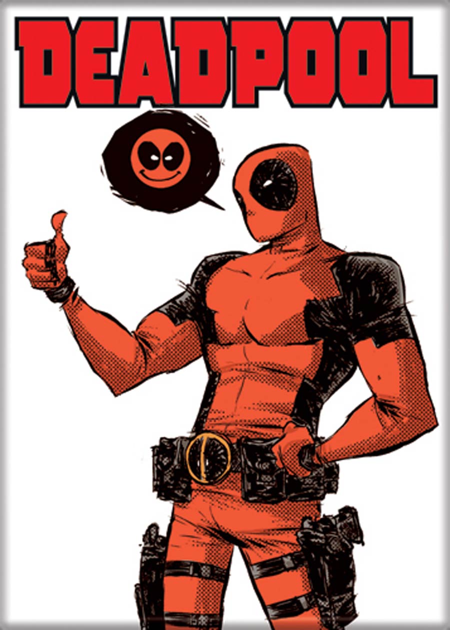 Marvel Comics 2.5x3.5-inch Magnet - Deadpool With Own Face In Word Bubble (71861MV)