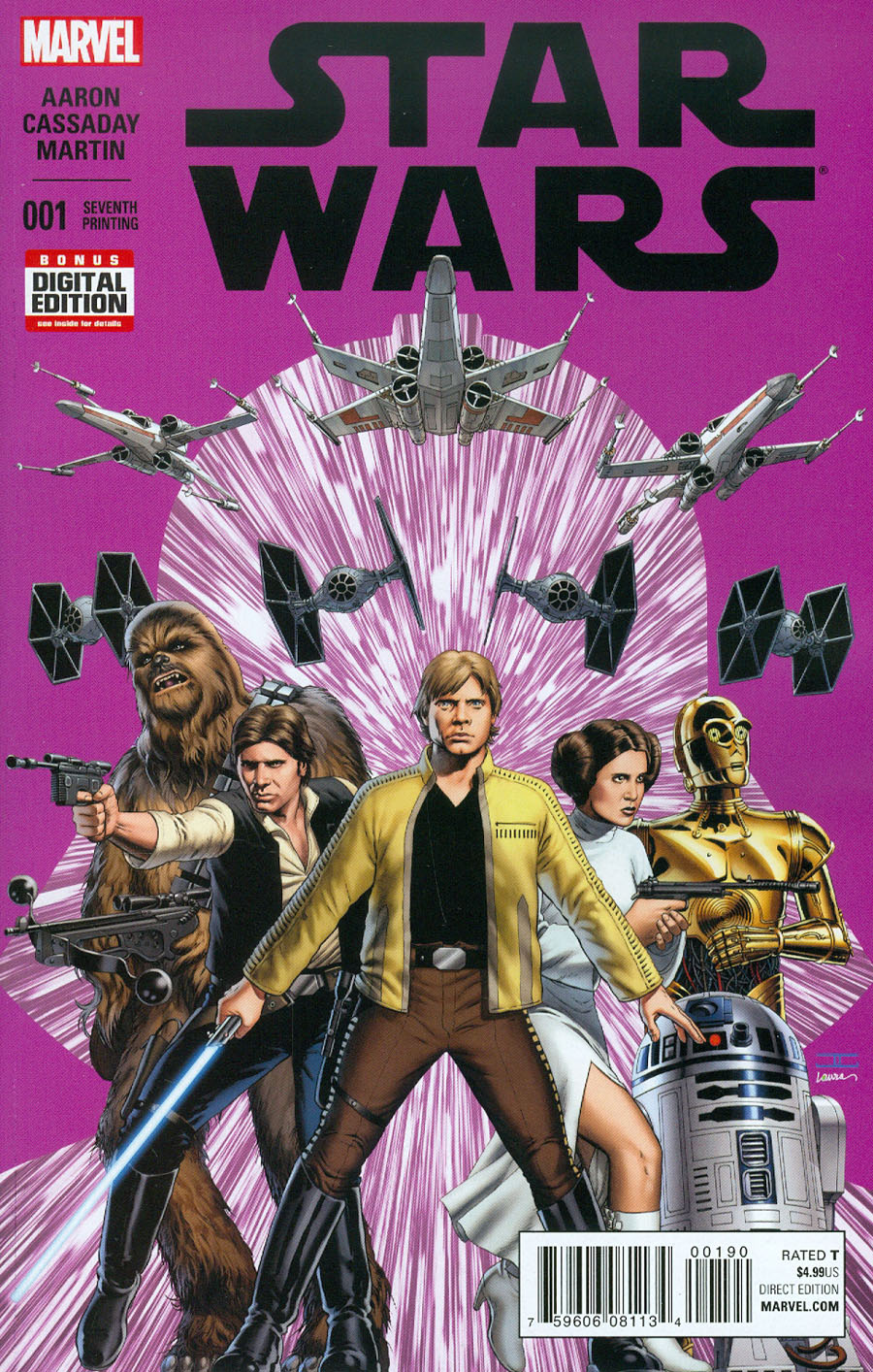 Star Wars Vol 4 #1 Cover Z-Z-Z-A 7th Ptg John Cassaday Variant Cover