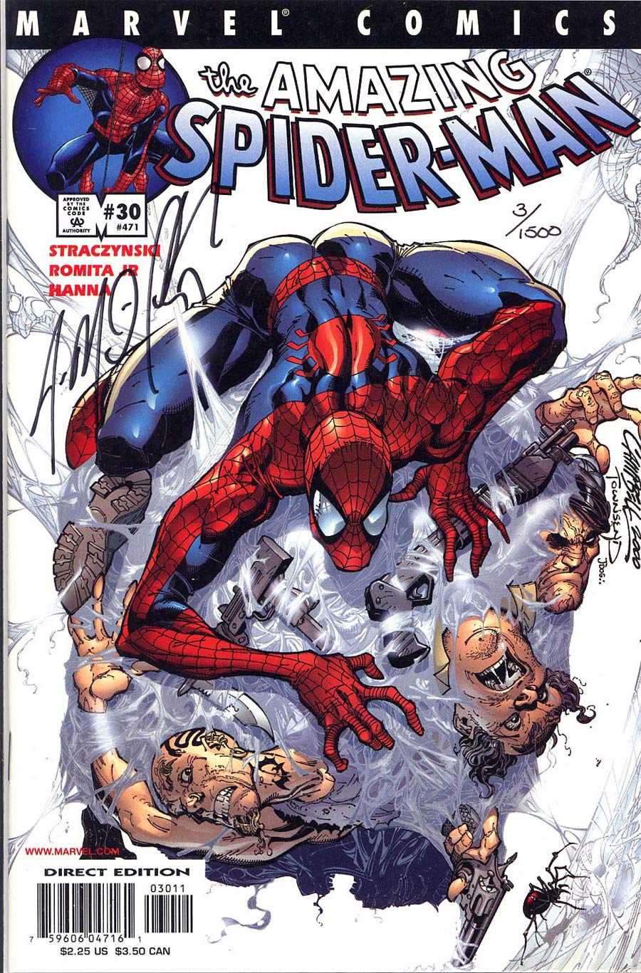 Amazing Spider-Man Vol 2 #30 Cover B DF Signed by J. Michael Straczynski