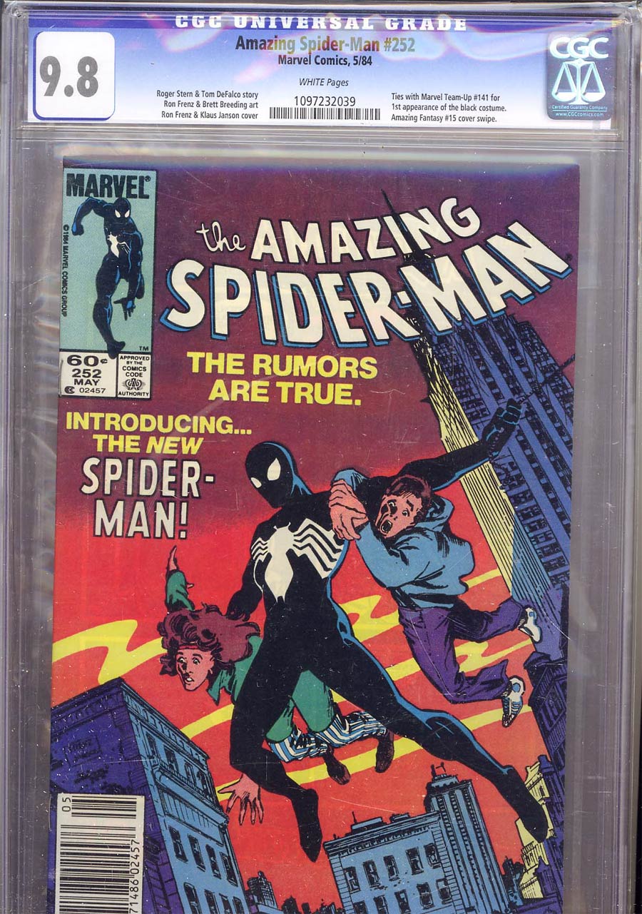 Amazing Spider-Man #252 Cover E CGC 9.8 Newsstand Edition