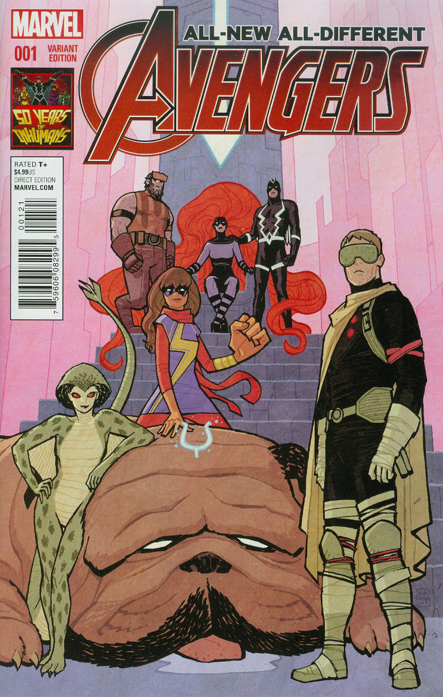 All-New All-Different Avengers #1 Cover F Incentive Cliff Chiang Inhumans 50th Anniversary Variant Cover