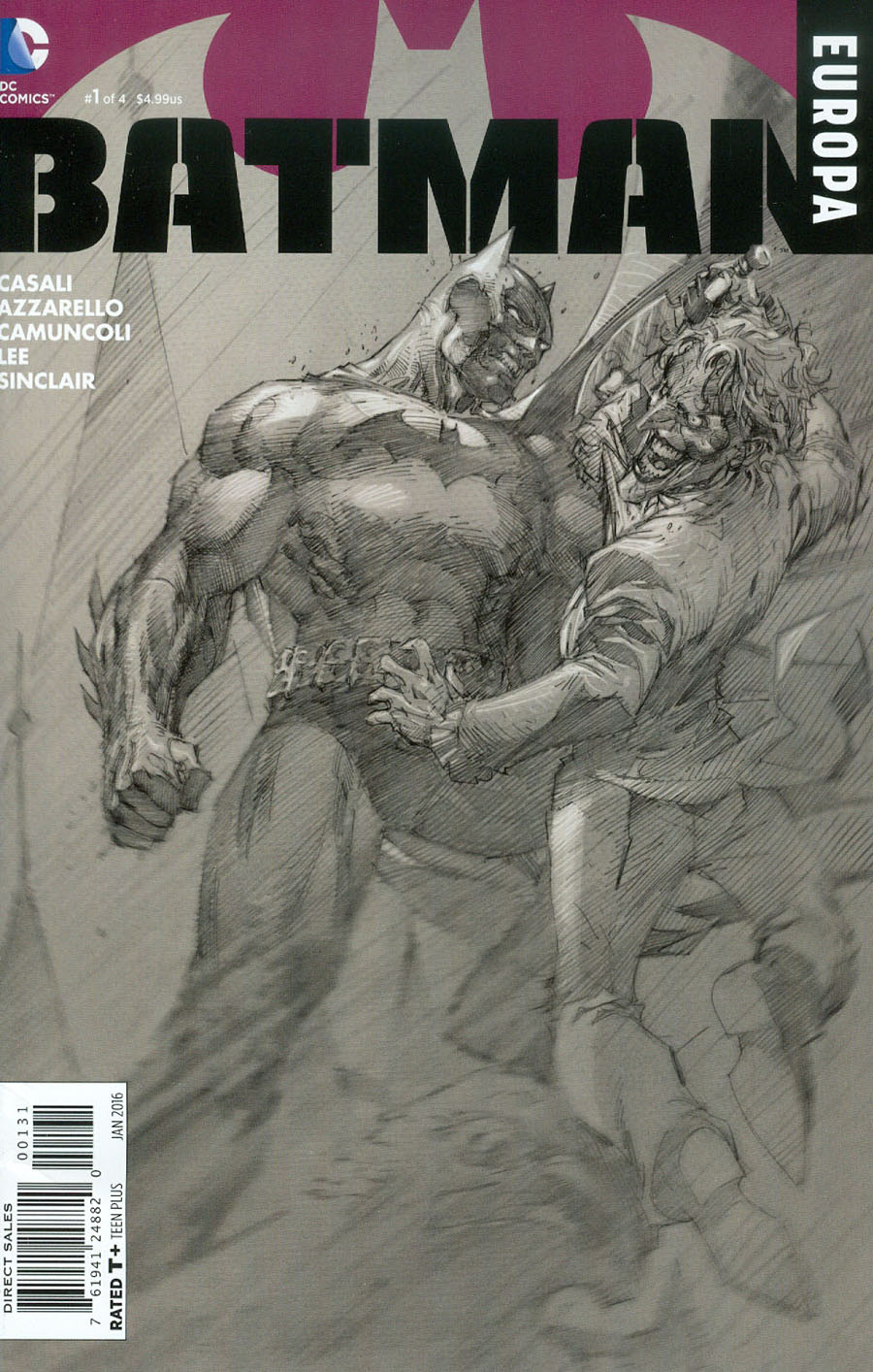 Batman Europa #1 Cover C Incentive Jim Lee Sketch Cover