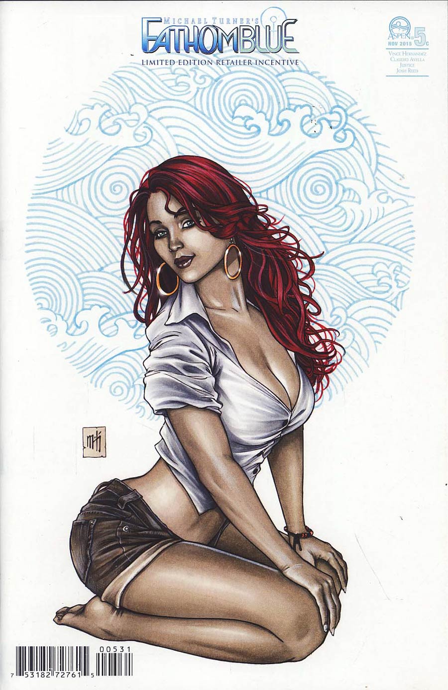 Fathom Blue #5 Cover C Incentive E-Bas Variant Cover