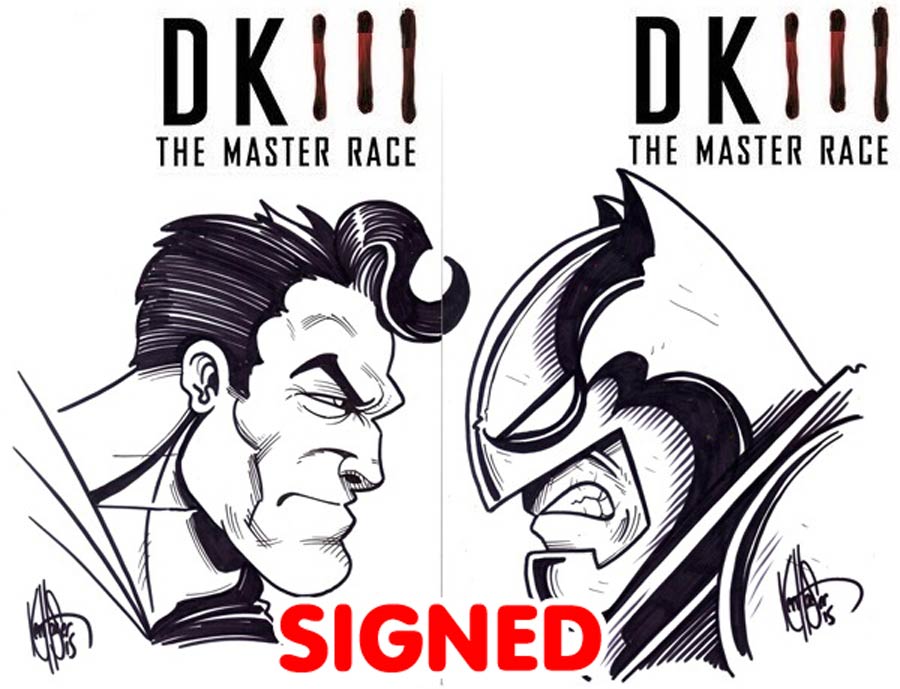 Dark Knight III The Master Race #1 Cover Z-K DF Blank Variant Set With Batman & Superman Signed & Remarked By Ken Haeser