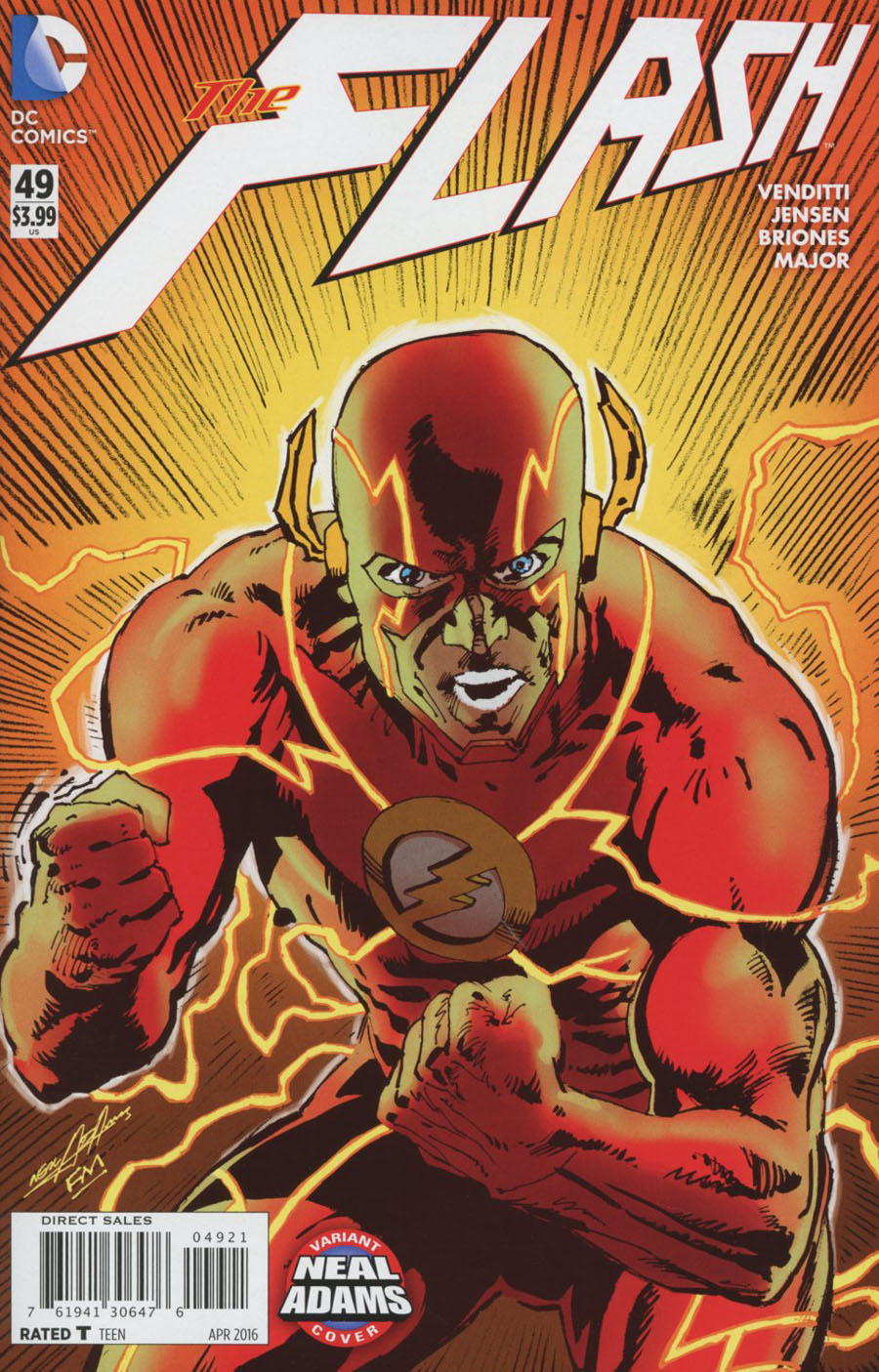 Flash Vol 4 #49 Cover B Variant Neal Adams Cover