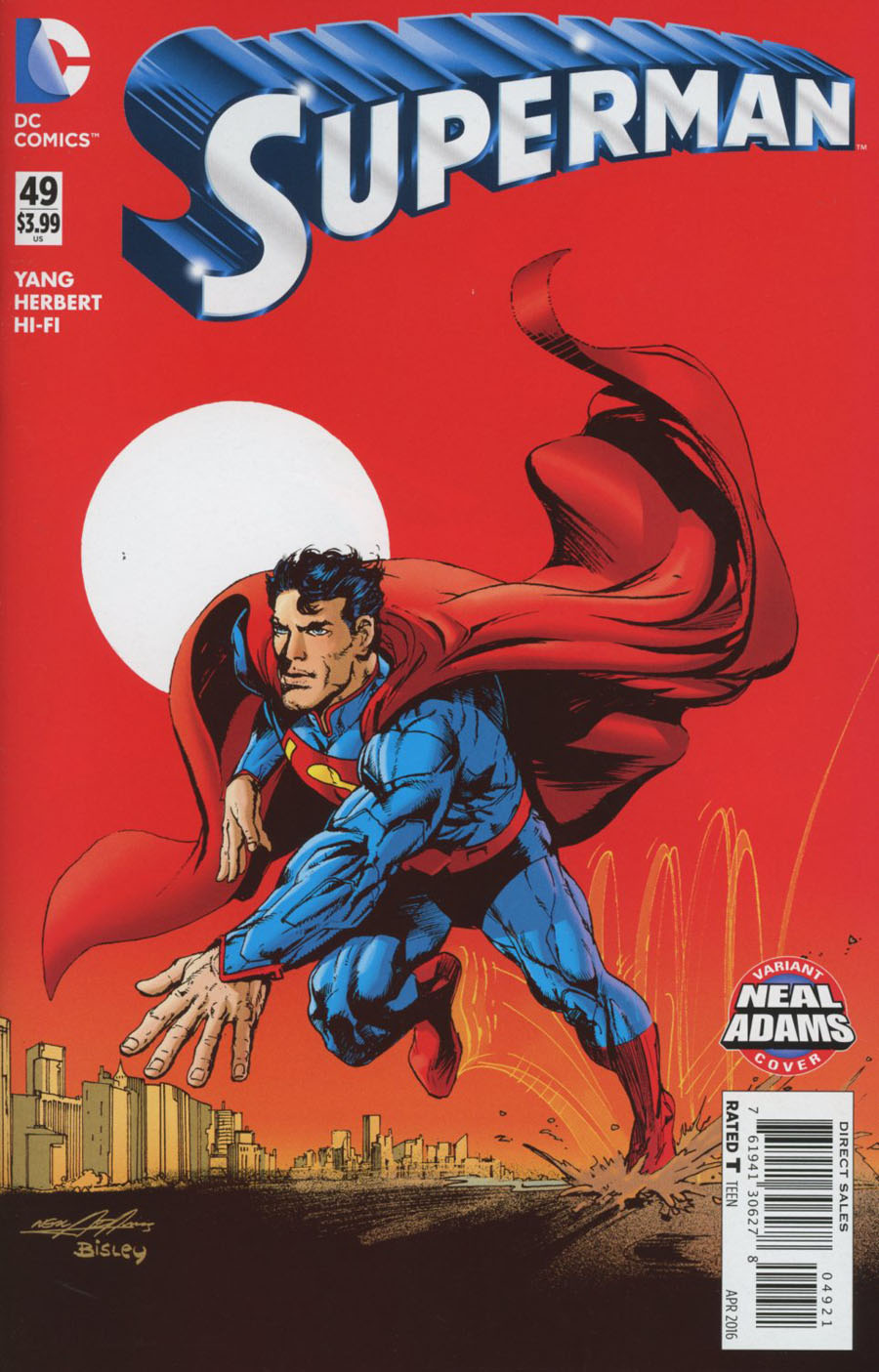 Superman Vol 4 #49 Cover B Variant Neal Adams Cover