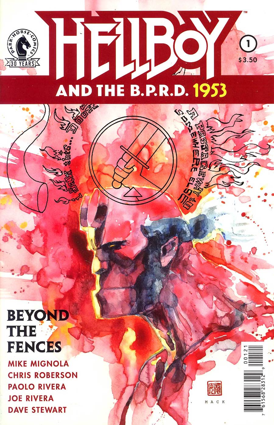 Hellboy And The BPRD 1953 Beyond The Fences #1 Cover B Variant David Mack Cover