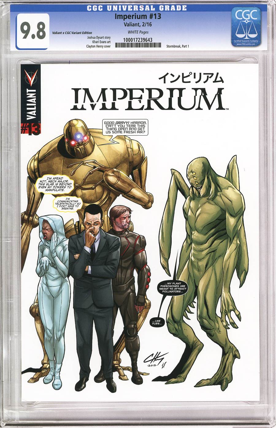 Imperium #13 Cover C Variant Clayton Henry Valiant x CGC Replica Cover