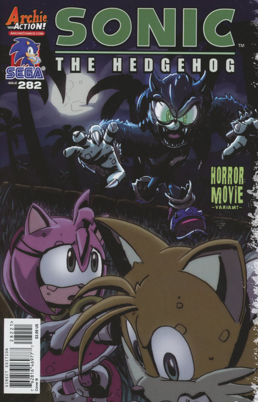 Sonic The Hedgehog Vol 2 #282 Cover B Variant Horror Movie Cover